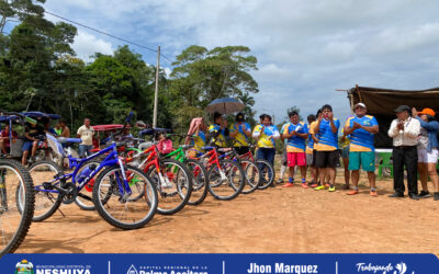 ALUMNOS DEL CASERIO NUEVO JUANJUI – CENTRO POBLADO VIRGEN DEL CARMEN RECIBIERON BICICLETAS.