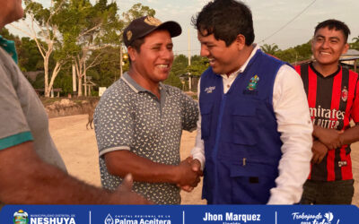 POBLADORES DEL CENTRO POBLADO SANTA ROSA DE GUINEA, RECIBIERON MUY FELICES AL ALCALDE JHON MARQUEZ TORRES
