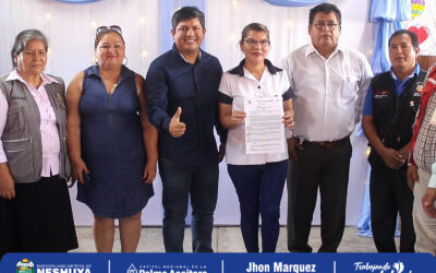 ALCALDE JHON MÁRQUEZ TORRES, PARTICIPÓ DE ENTREGA DE RESOLUCIÓN DE CREACIÓN DE LA INSTITUCIÓN CEBE Nº5