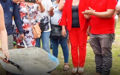 COLOCACION PRIMERA PIEDRAPARA LA CONSTRUCCION DE INSTITUCION EDUCATIVA EN EL CENTRO POBLADOSAN JUAN KM 71
