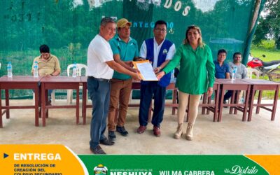 ENTREGA DE LA RESOLUCIÓN DE CREACIÓN DEL COLEGIO SECUNDARIO NUEVO SATIPO