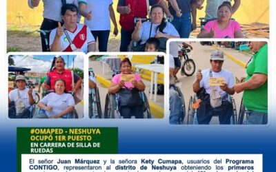 LA MUNICIPALIDAD DISTRITAL DE NESHUYA DESTACA EN CARRERA DE SILLA DE RUEDAS POR LA INCLUSIÓN