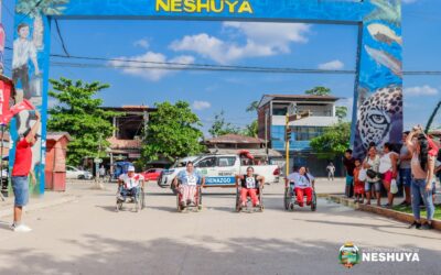 CONCURSO EN SILLA DE RUEDAS EN EL 11 ANIVERSARIO DEL DISTRITO DE NESHUYA